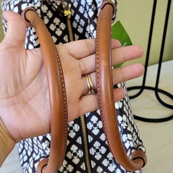 Kate Spade Brown Monochrome Printed Canvas and Leather Stevie Bag - Picture 8 of 16